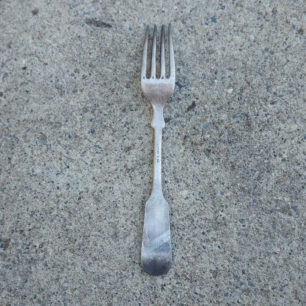 Antique Anchor Rogers AA Alaska Silverplate Dinner Fork Monogram Flatware 1890